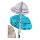 Lot Of Granny Handmade Crocheted Infant Baby Doll Hats Beanies Multicolored