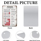 Poker Hand Ranking Tin Metal Signs Home D  cor Poker Rules Guide Poster Painting