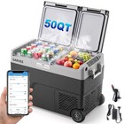 50qt 48l  Dual Zone Car Refrigerator W  App Control Ac   Dc Charger Travel Home