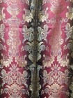 Antique Damask Fabric Panels  Great Vivid Color 4 Panels