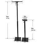 2 X Speaker Stands Floor Mount Side Clamp Satellite Surround Sound Bookshelf Cyd
