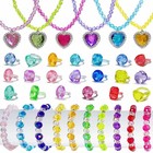 36 Pcs Princess Jewelry Set For Girls - Necklaces  Bracelets   Rings - Party Fav