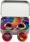Portable Stainless Steel Tin Box 2-5ml Silicone Container Jars   non-stick Stor   