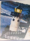 Vtg  J p  Coats   Clark Latch Hook Rug Kit Lighthouse Design N o s 