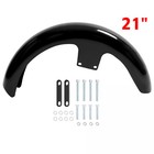 Vivid Black 21  Wrap Front Fender For Harley Touring Street Road Glide 1997-2013