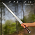 Custom Handmade Carbon Steel Blade Tactical Viking Sword   Hunting Sword Camping