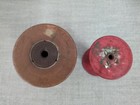 Antique Wooden Textile Industrial Sewing Spools - Set Of 2