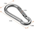 8 Pack 3 Inch Spring Snap Hook Stainless Steel 304 Carabiner Clips Heavy Duty 