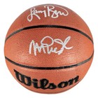 Larry Bird And Magic Johnson Signed Nba Wilson Authentic Series Basketball  beck