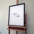 Nude Male Figure Lying  Original Drawing Of Man Body