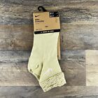 Nike Everyday Training Lightweight Dri-fit Nude Brown Ankle Socks Lot Of 2