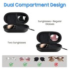 Double Eyeglasses Case Hard Shell Dual Glasses Case Travel Sunglasses Organizer