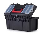 Hyper Tough 19-inch Toolbox  Plastic Tool And Hardware Storage  Black