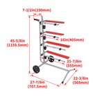 Auto Body Paint Masking Paper Machine Mobile Cart Stand 4 Rolls Powder Coated