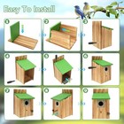 2 Pack Bird Houses For Outside Cedar Bluebird Houses With Metal Predator