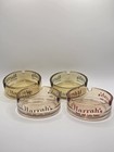 Lot Of 4 Harrahs Hotel   Casino Las Vegas Ashtray Amber   Pink Glass Logo Vtg