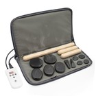 Hot Stone Massage Set With Warmer Kit  11 Stones   3 Sticks  Temperature Control