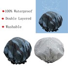 Waterproof Shower Cap For Women  Men - Reusable Elastic Bath Hair Cover