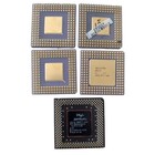 Vintage 486 Cpu Lot Of 5 - Intel   Amd Am486 Dx4-100 Dx2-66 Dx-33 Bundle