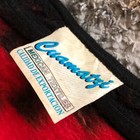 Vintage Cuamatzi 70s Mexican Poncho Blanket Reversible  Deer Red Black Fringe