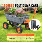 Poly Garden Dump Cart Heavy-duty Yard Carts And Wagons 1500 Lbs 13  Tires