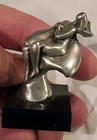925 Sterling Silver Figurine Of Woman In Flower On Base  By Devora Jaron  Israel