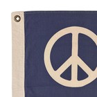 100  Cotton Printed Flag  Made In Usa  Vintage Style Faded American Peace Sign