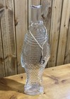 Vintage Fish Wine Bottle Clear Glass 15   tall