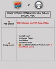 Wayv  vision Wings  8th Mini Album Special Ver qr lyrics sticker photo Card gift