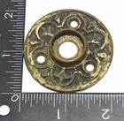 Vintage Cast Brass Eastlake Style Round Door Knob Backplate
