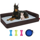 Removable Soft Dog Bed L Shaped Orthopedic Soft Memory Foam Pet Beds Couch Cover
