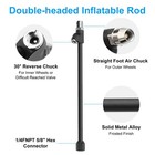 2pcs Extended Reach Dual Head Air Chuck Set 13in Lock On Tire Inflator Car Truck
