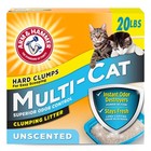  2 Pack  Arm   Hammer Multi-cat Clumping Litter Unscented  20 Lb