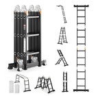 7-in-1 Multi-purpose Folding Ladder  12ft Heavy Duty Extension Step A-frame  330