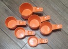 Vintage Tupperware Measuring Nesting Cups Harvest Orange Set Of 6