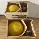 Lot Of 4 Philips westinghouse 100 Watt  Yellow Vintage Light Bulbs Brand New