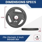 25lb X 2 Cast Iron Weight Plates  2  Center Hole  Pair Set With 3-grip Handles 