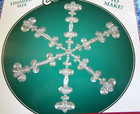 Darice  christmas Craft Bead 6  Crystal Snowflake Ornament Kit Makes 3 Nip