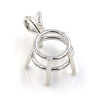 Five Prong Round Wire Pre-notched Pendant Mounting