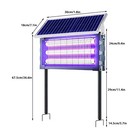 4500v Solar Bug Zapper 20w Mosquito fly Zapper Cordless Solar Powered Waterproof