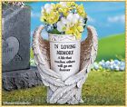 Memorial Angel Wings Prayer Flower Vase Stake In Loving Memory Grave Cemetery 