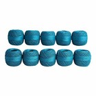Red Rose Mercerized Crochet Cotton Thread Knitting Weaving Yarn Blue Lot Of 10