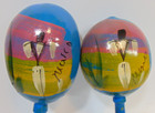 Maracas Shakers Pair Hand Percussion Musical Instruments Latin Fiesta Party Vtg