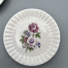 Lot Of 6 Vintage Children   s Ceramic Dishes 4 Plates   1 Cup   Saucer Rose Design