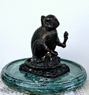 Vintage Brass Bronze Figurine Monkey Art Deco Style