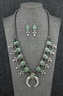 Turquoise   Sterling Silver Mini Squash Blossom Set - Adrienne Gordon