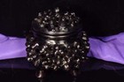 Rare China Antique Ebony Wood Hand-carved Exquisite Hollowing Brush Pot 