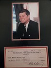 John F Kennedy Signed Bank Check   Photo please Note That The Check Is A Replica