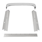 For Peterbilt 379 Extended Hood Chrome Front Grille Surround 304 Stainless Steel