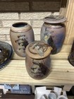 Set Of 3 Earthy Ceramic Vases Handmade 